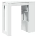 Miniatyrbilde 7 av 11: vidaXL Barbord med stativer hvit 102x50x103,5 cm konstruert tre