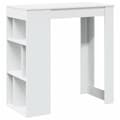Miniatyrbilde 1 av 11: vidaXL Barbord med stativer hvit 102x50x103,5 cm konstruert tre