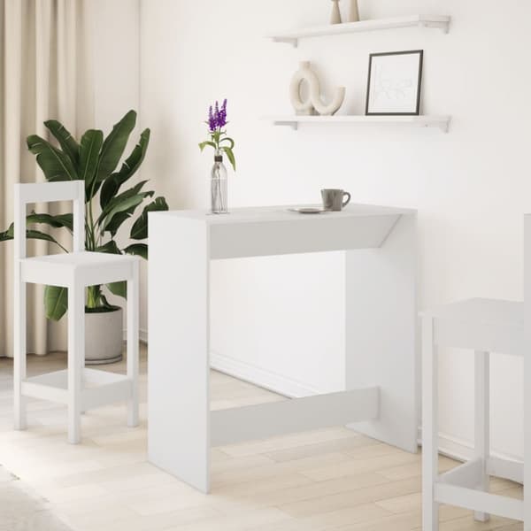 vidaXL Barbord vit 102x50x103,5 cm konstruerat trä
