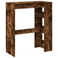 Miniatyrbillede 7 af 11: vidaXL barbord med stativer 90x40x103,5 cm konstrueret træ røget eg