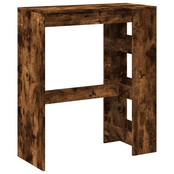 vidaXL barbord med stativer 90x40x103,5 cm konstrueret træ røget eg