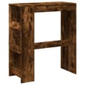 Miniatyrbillede 1 af 11: vidaXL barbord med stativer 90x40x103,5 cm konstrueret træ røget eg