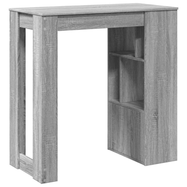 vidaXL barbord m.stativer 102x50x103,5cm konstrueret træ grå sonoma-eg