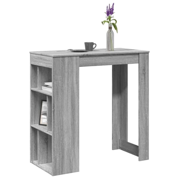 vidaXL barbord m.stativer 102x50x103,5cm konstrueret træ grå sonoma-eg