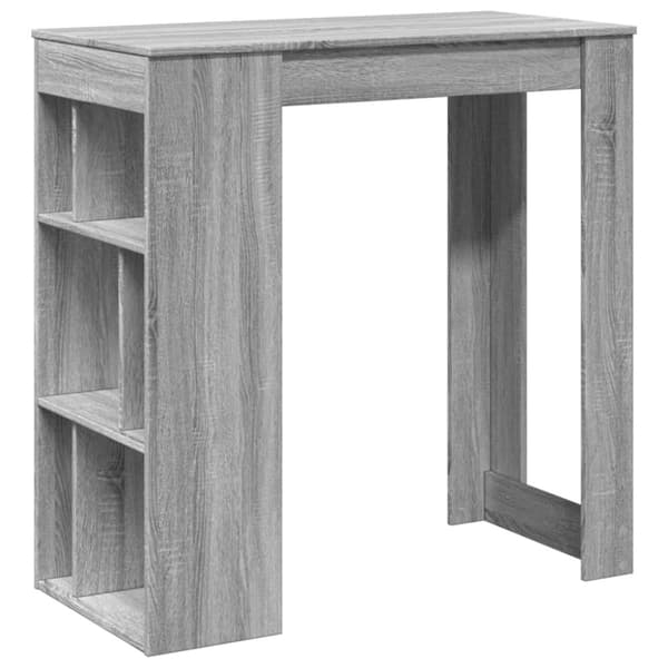 vidaXL barbord m.stativer 102x50x103,5cm konstrueret træ grå sonoma-eg