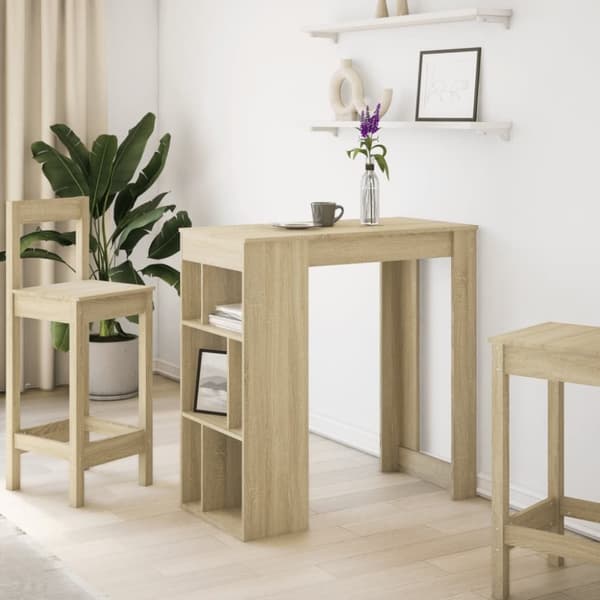 vidaXL Barbord med stativer sonoma eik 102x50x103,5 cm konstruert tre