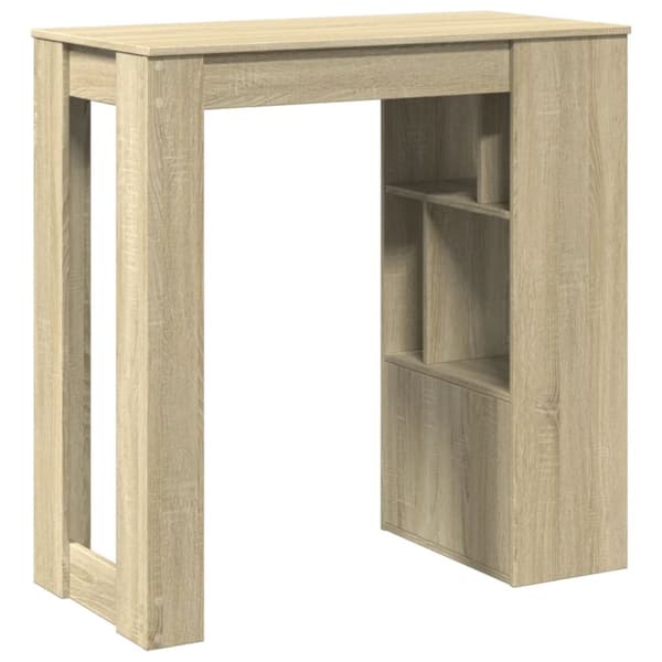 vidaXL Barbord med stativer sonoma eik 102x50x103,5 cm konstruert tre