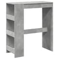 Miniatyrbillede 3 af 11: vidaXL barbord med stativer 90x40x103,5 cm konstrueret træ betongrå