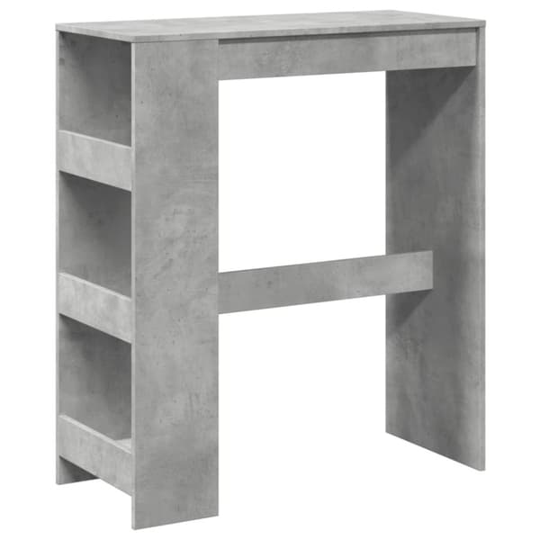 vidaXL barbord med stativer 90x40x103,5 cm konstrueret træ betongrå