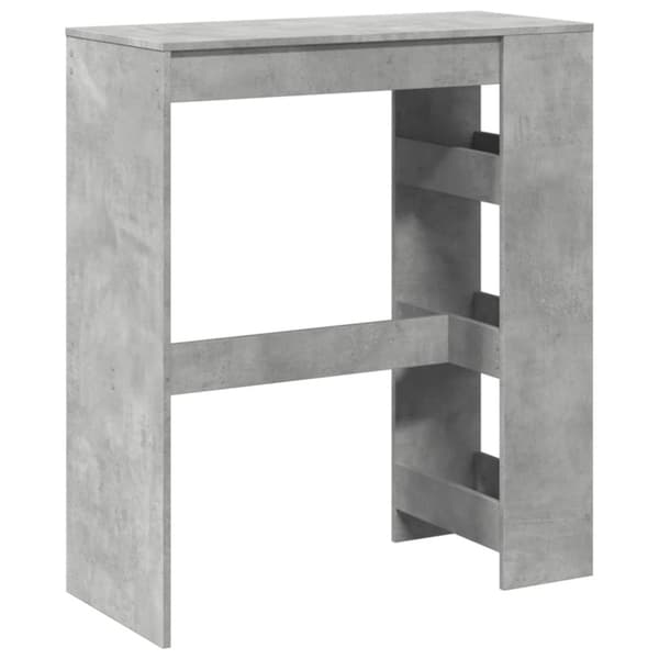 vidaXL barbord med stativer 90x40x103,5 cm konstrueret træ betongrå
