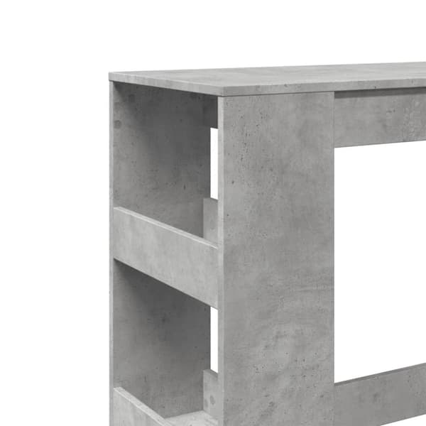 vidaXL barbord med stativer 90x40x103,5 cm konstrueret træ betongrå
