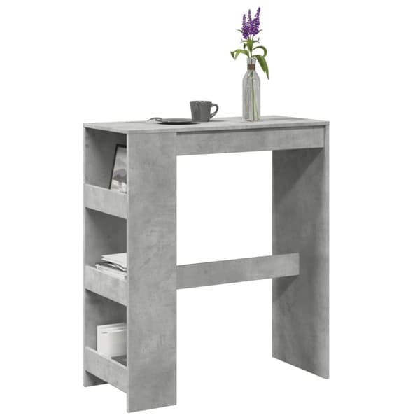 vidaXL barbord med stativer 90x40x103,5 cm konstrueret træ betongrå