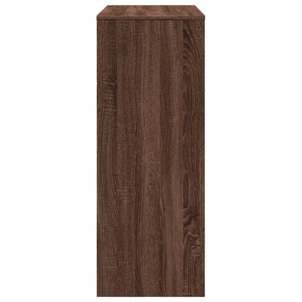 vidaXL barbord m. stativer 90x40x103,5 cm konstrueret træ brun egetræ