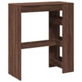 Miniatyrbillede 7 af 11: vidaXL barbord m. stativer 90x40x103,5 cm konstrueret træ brun egetræ