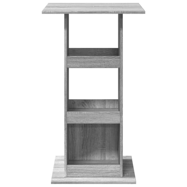 vidaXL barbord med opbevaring 60x60x102 cm konstrueret træ grå