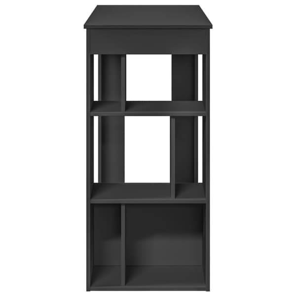 vidaXL Baaripöytä/telineet musta 102x50x103,5 cm tekninen puu