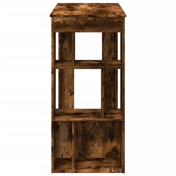 vidaXL Barbord med stativer røkt eik 102x50x103,5 cm konstruert tre