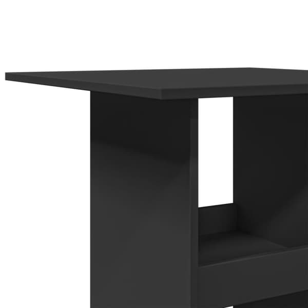 vidaXL Barbord med förvaring svart 60x60x102 cm konstruerat trä