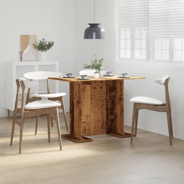 vidaXL Spisebord gammelt tre 110x60x75 cm konstruert tre