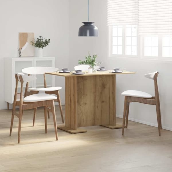 vidaXL Ruokapöytä käsityöläinen tammi 110x60x75 cm lastulevy