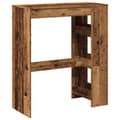 Miniatyrbillede 7 af 11: vidaXL barbord m. stativer 90x40x103,5 cm konstrueret træ gammelt træ
