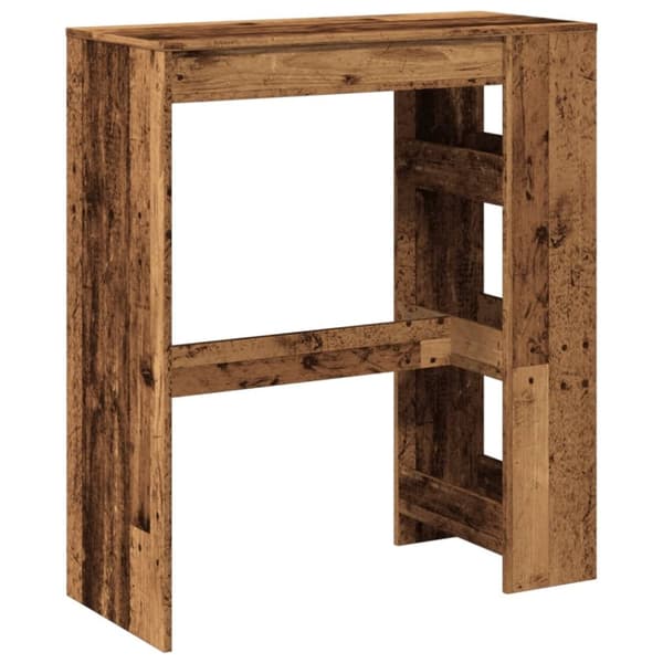 vidaXL barbord m. stativer 90x40x103,5 cm konstrueret træ gammelt træ