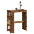 Miniatyrbillede 2 af 11: vidaXL barbord m. stativer 90x40x103,5 cm konstrueret træ gammelt træ