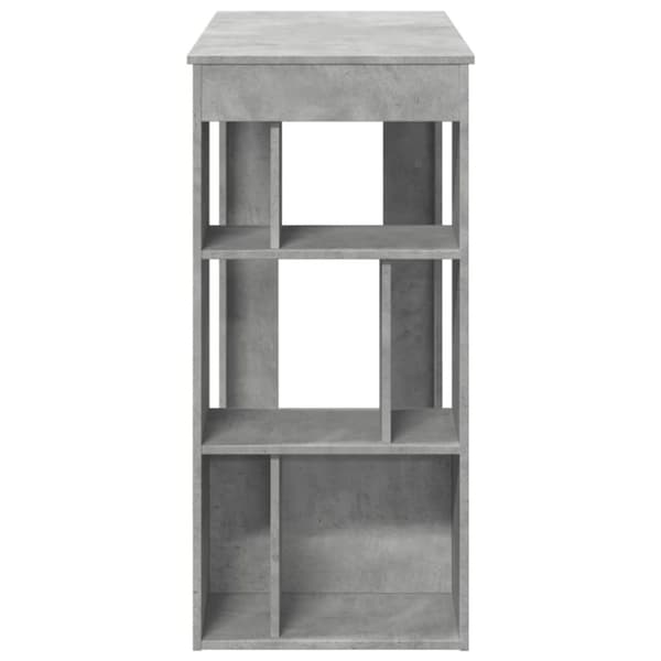 vidaXL barbord med stativer 102x50x103,5 cm konstrueret træ betongrå