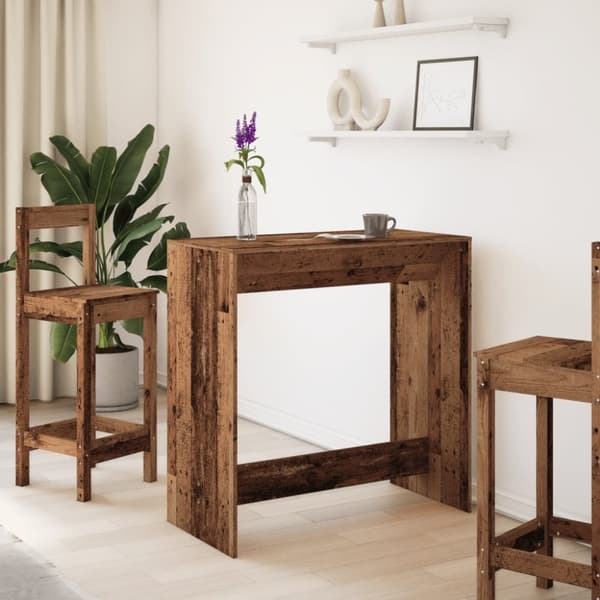 vidaXL Barbord gammelt tre 102x50x103,5 cm konstruert tre