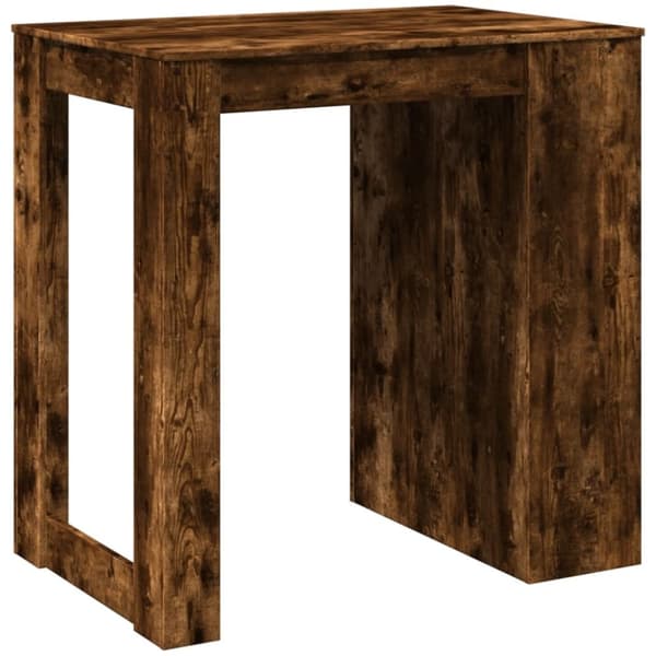 vidaXL barbord 102x70x103,5 cm konstrueret træ røget egetræsfarve