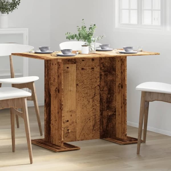 vidaXL Ruokapöytä vanhaa puuta 110x60x75 cm lastulevy