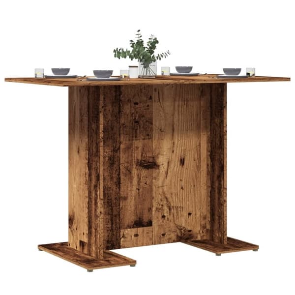 vidaXL Ruokapöytä vanhaa puuta 110x60x75 cm lastulevy