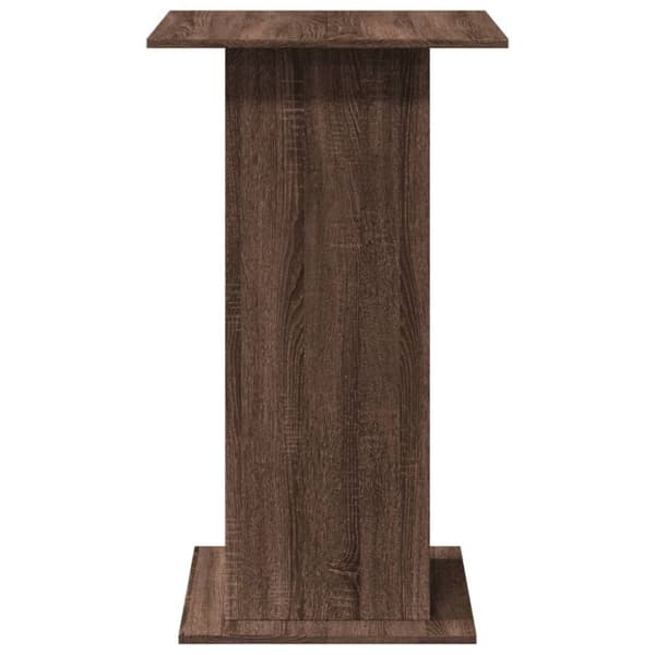 vidaXL Baaripöytä telineellä ruskea tammi 60x60x102 cm tekninen puu