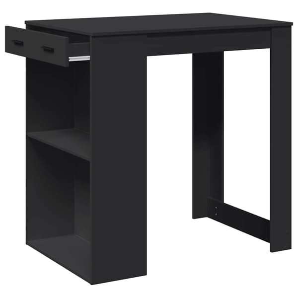 vidaXL barbord 102x70x103,5 cm konstrueret træ sort