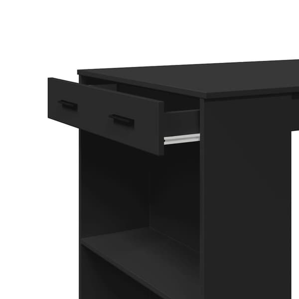 vidaXL barbord 102x70x103,5 cm konstrueret træ sort