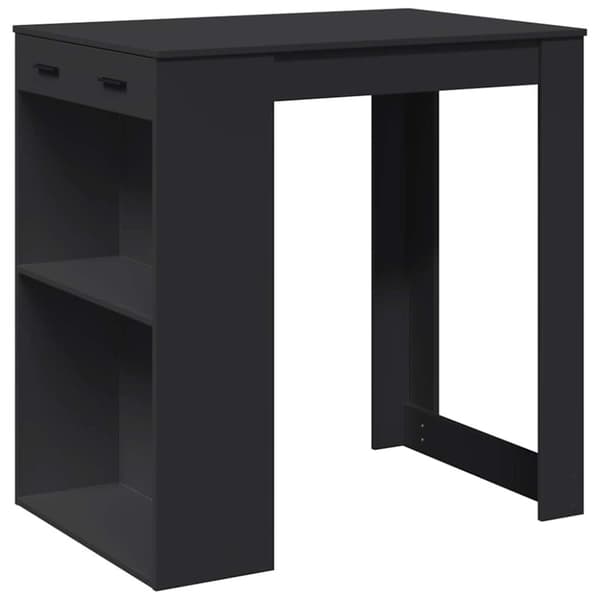 vidaXL barbord 102x70x103,5 cm konstrueret træ sort