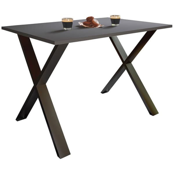 XonaX matbord 80x80 antracit, svart.