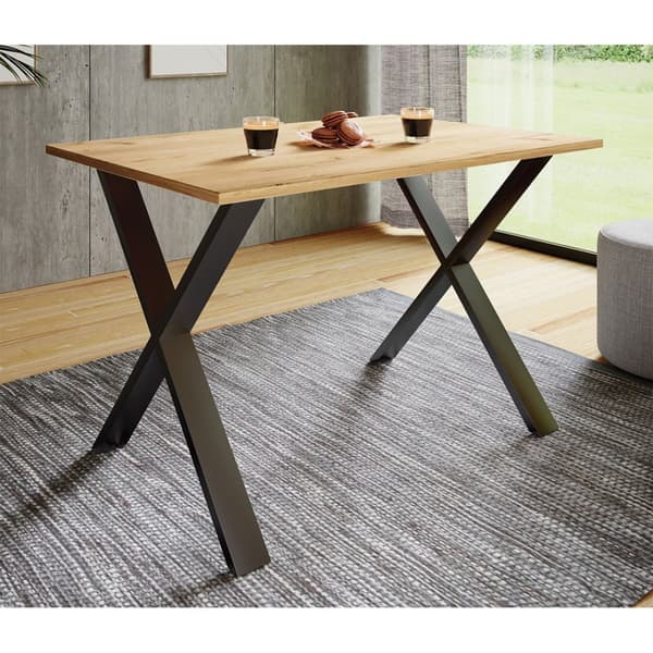 XonaX spisebord 80x80 eg dekor, sort.