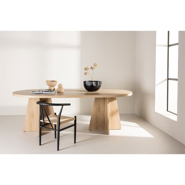 Bootcut matbord oval 115x230 cm whitewash.