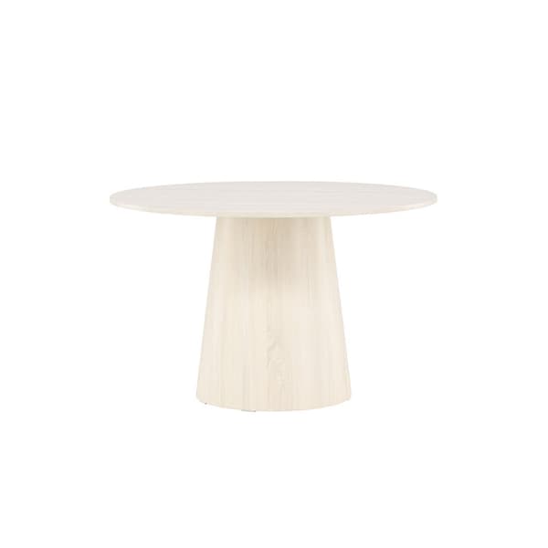 Lanzo matbord Ø120 cm whitewash.