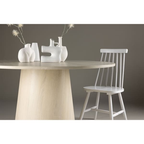 Lanzo matbord Ø120 cm whitewash.
