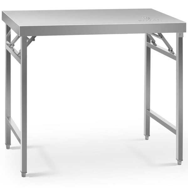 Cateringbord i rostfritt stål, fällbart, 100 x 60 cm