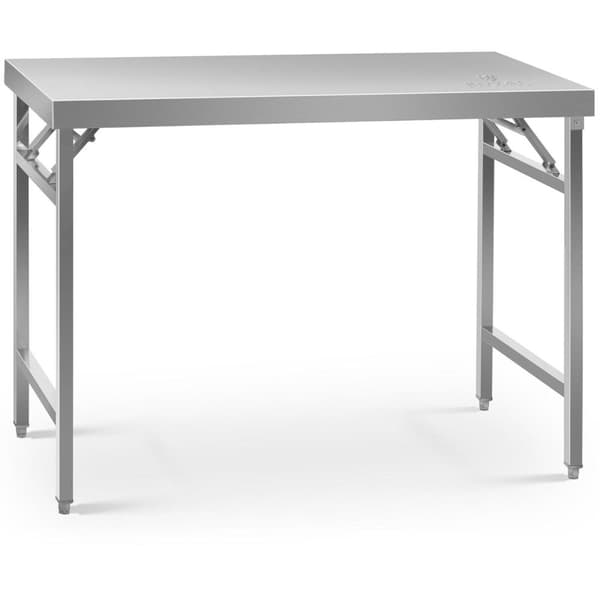 Rustfrit foldbart køkkenbord 120 x 60 cm
