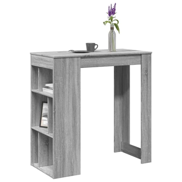 Barbord med ställ grå sonoma-ek 102x50x103,5 cm konstruerat trä