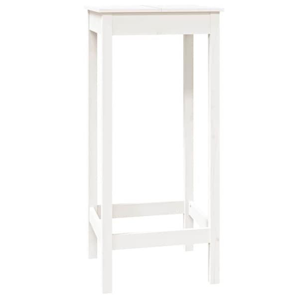 Barbord vit 50x50x110 cm massiv furu
