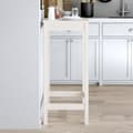 Miniatyrbild 1 av 2: Barbord vit 50x50x110 cm massiv furu