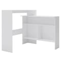 Miniatyrbild 2 av 2: Barbord med 2 bordsskivor vit 130x40x120 cm