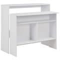 Miniatyrbild 1 av 2: Barbord med 2 bordsskivor vit 130x40x120 cm