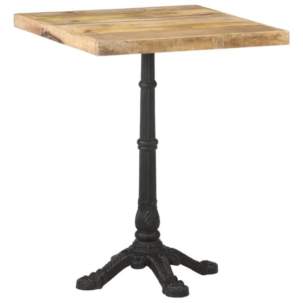 Cafébord 60x60x77 cm grovt mangoträ