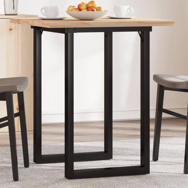 Matbord O-ram 70x70x75,5 cm massiv furu och stål